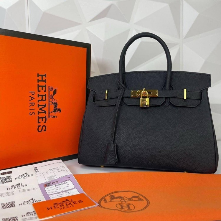 HERMES BİRKİN 30 CM HAKİKİ DERİ SİYAH 